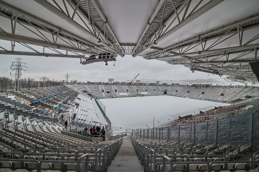 Zima nie powstrzymuje budowy. Stadion ŁKS coraz piękniejszy NAJNOWSZE ZDJĘCIA