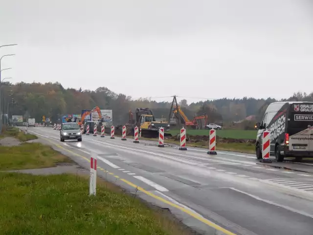 W Grabnie pod Ustką na przebudowie DK21 rozpoczyna się budowa ronda. To pierwsze utrudnienia w ruchu