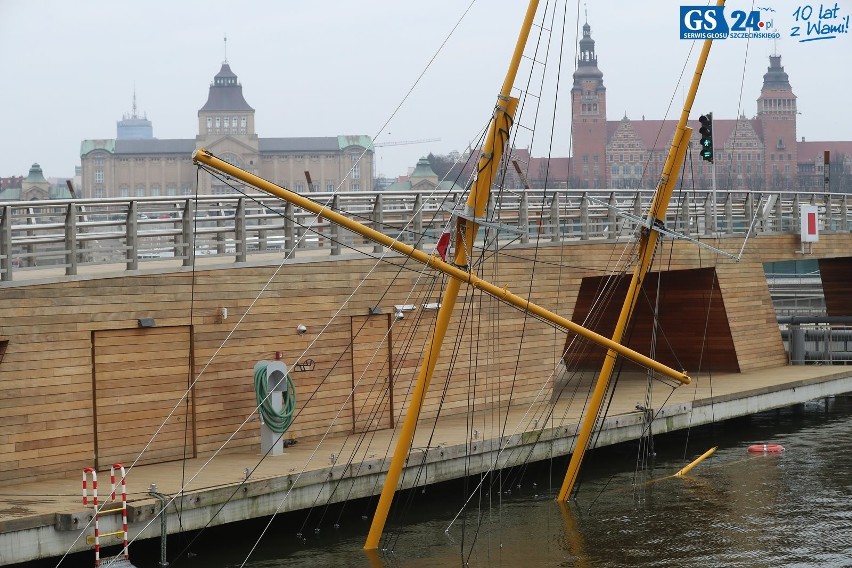 Szczecin: W marinie zatonął jacht. "Będziemy domagać się wyjaśnień od firmy ochroniarskiej"