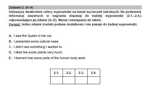 Egzamin ósmoklasisty JĘZYK ANGIELSKI....