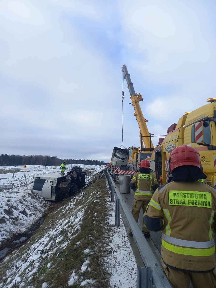 Via Baltica, wypadek nad ranem