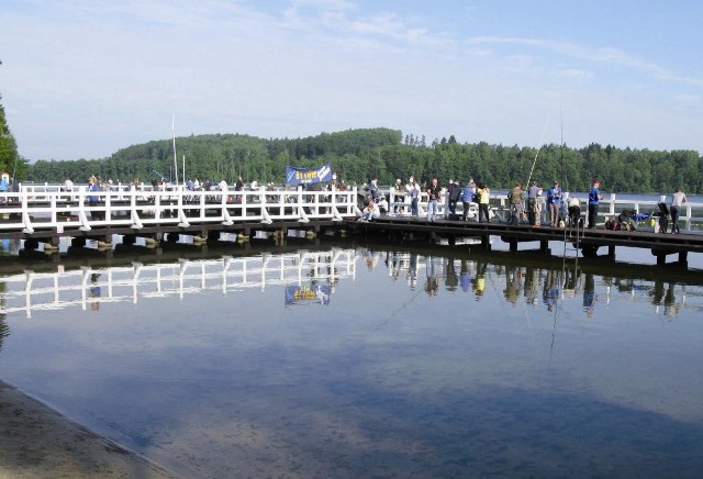 Władze powiatu mówią, że szukają pieniędzy na badania jeziora Jeleń. Na zdjęciu: kąpielisko nad jeziorem Jeleń. 