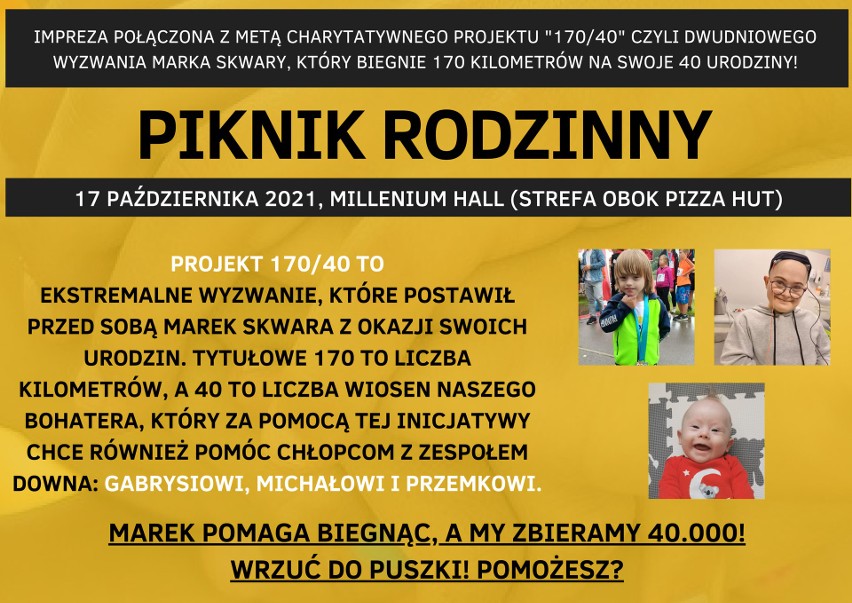 Przebiegnie trasę z Ustrzyk Dolnych do Rzeszowa, by pomóc dzieciom z zespołem Downa