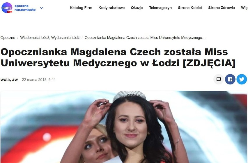 Magdalena Czech studiowała farmację w Łodzi, a koledzy ze...