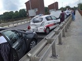 Kraków. Zderzenie czterech aut na stopniu Dąbie. Duże korki w centrum