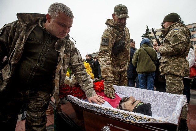Pogrzeb żołnierza w Zaporożu