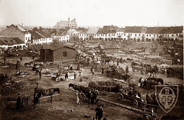 1903 , Rynek w Ostrowcu Świętokrzyskim, Biblioteka Narodowa Polona