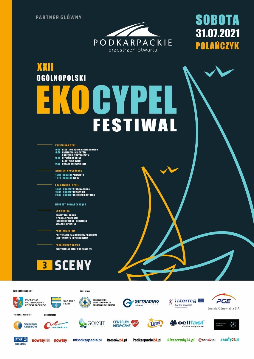 W sobotę jedziemy do Polańczyka na XXII EKOCYPEL Festiwal piosenki żeglarskiej i turystycznej. Będzie się działo!