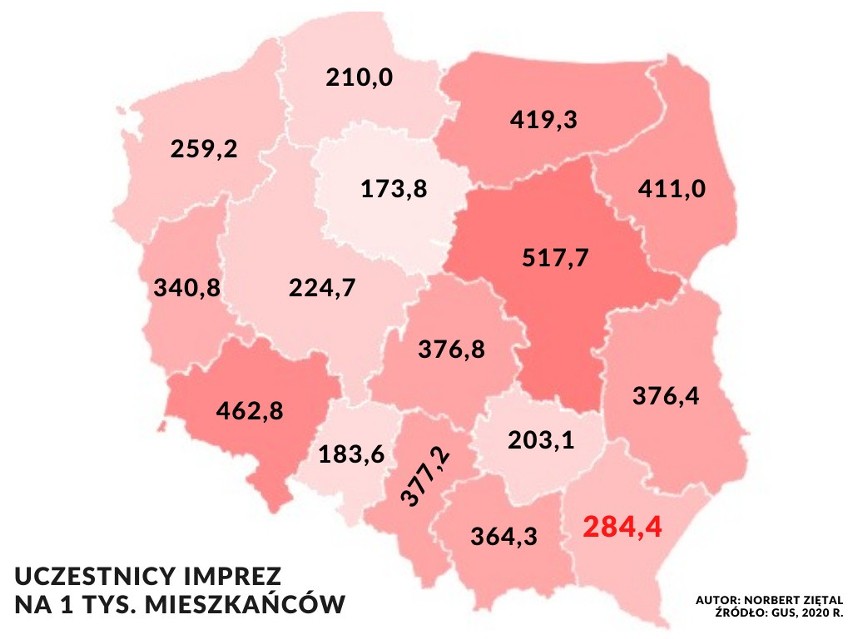 Porównaliśmy na mapach nasz region z innymi województwami w...