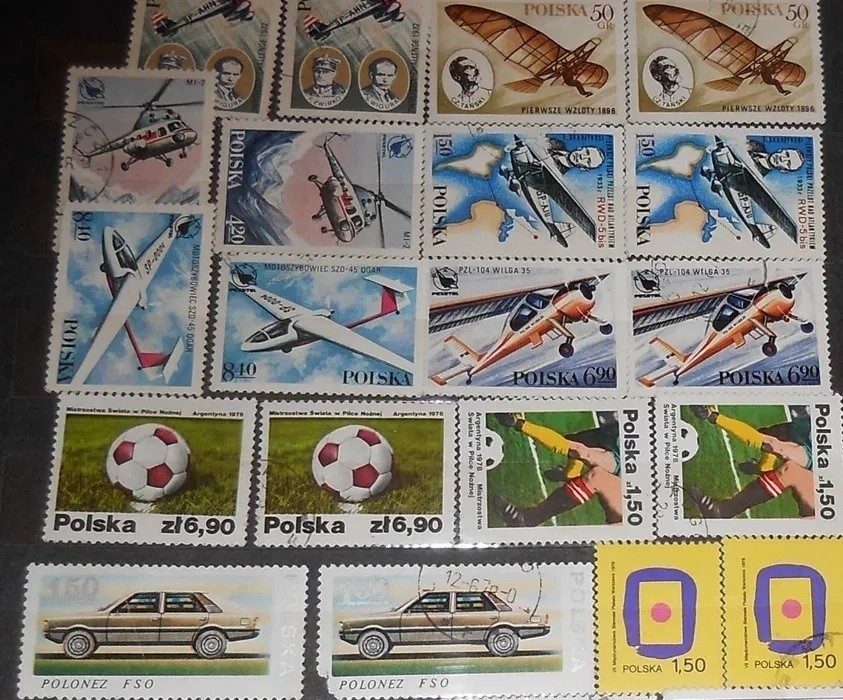 Kolekcja znaczków kasowanych i nie kasowanych założona w...