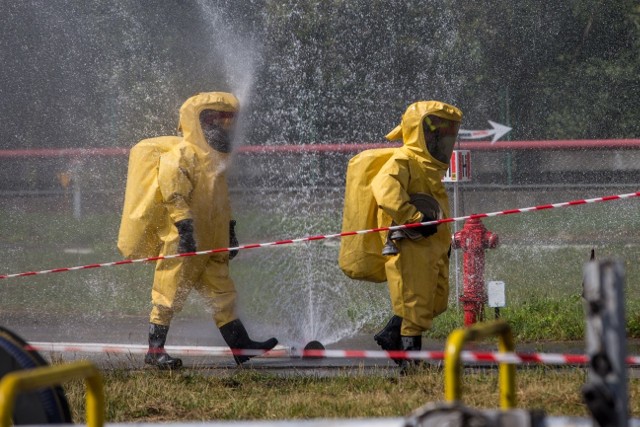 Ćwiczono między innymi scenariusz wycieku wody amoniakalnej.