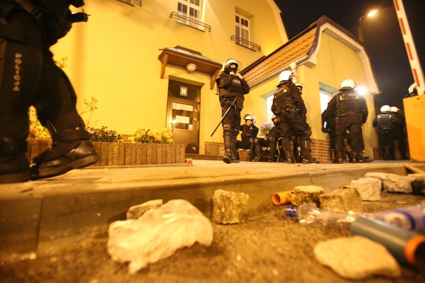 Starcia kiboli z policją w Knurowie w niedzielę 3.05