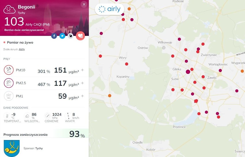 Jakość powietrza w Tychach...