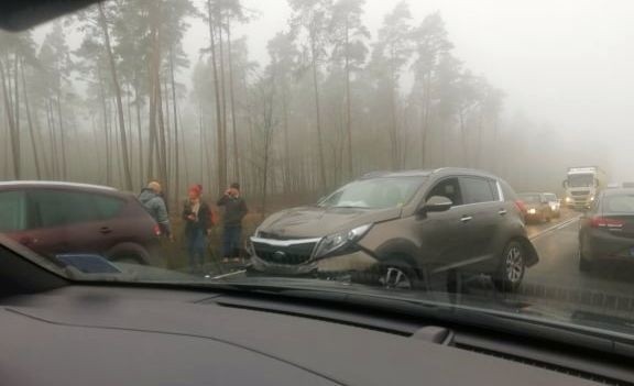 Sześć samochodów zderzyło się w Grabównie (woj....