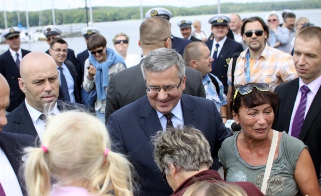 Prezydent Bronisław Komorowski podczas swojej ostatniej wizyty w Charzykowach.