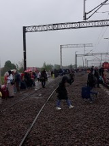 Ewakuacja ukraińskiego pociągu relacji Kijów-Przemyśl w Medyce. Wszystkiemu winna porzucona walizka [ZDJĘCIA INTERNAUTY]