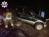Powiat lubartowski: Pijany kierowca wjechał w zaparkowany samochód