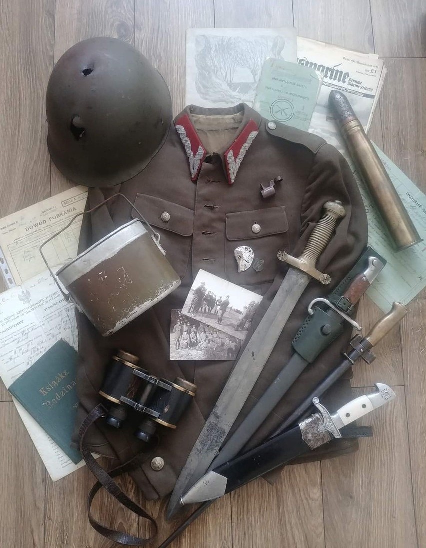 Policjant zbiera artefakty z II wojny światowej