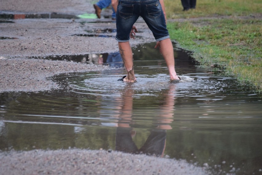 Ulewa, która przeszła nad częścią Wielkopolski w...