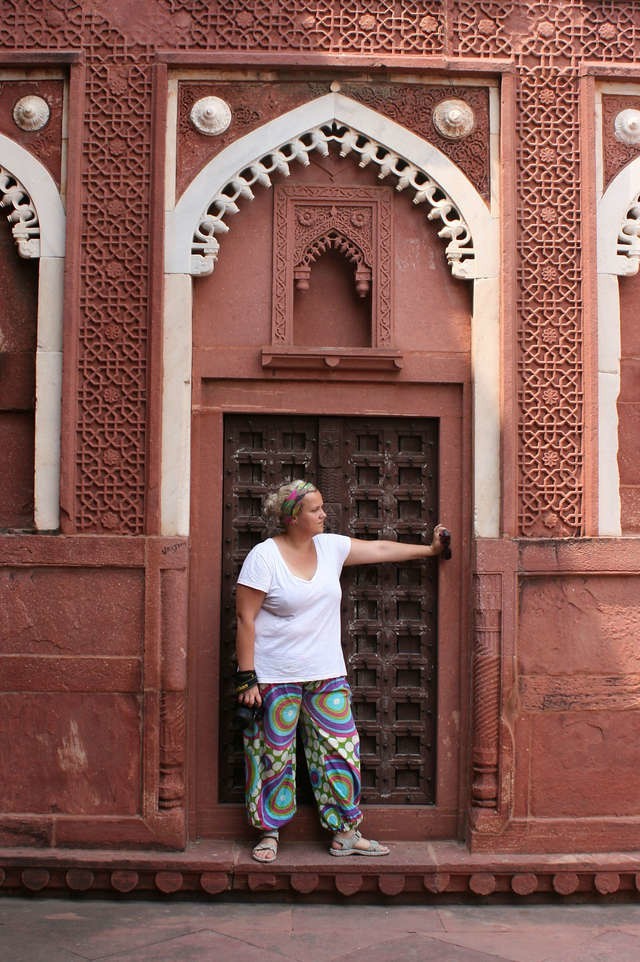 Elżbieta Wiśniewska-Franckiewicz podczas podróży po Indiach