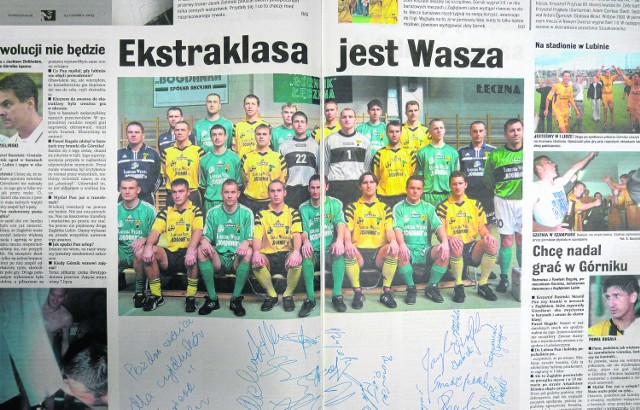 Tak 23 czerwca 2003 roku świętowaliśmy na łamach Kuriera sukces piłkarzy Górnika Łęczna