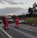 Rudawa. Wypadek na drodze krajowej z udziałem trzech samochodów. Ranna osoba i utrudnienia w ruchu