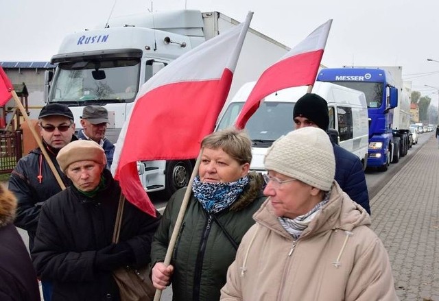 Migawka z protestu w Strzelnie.