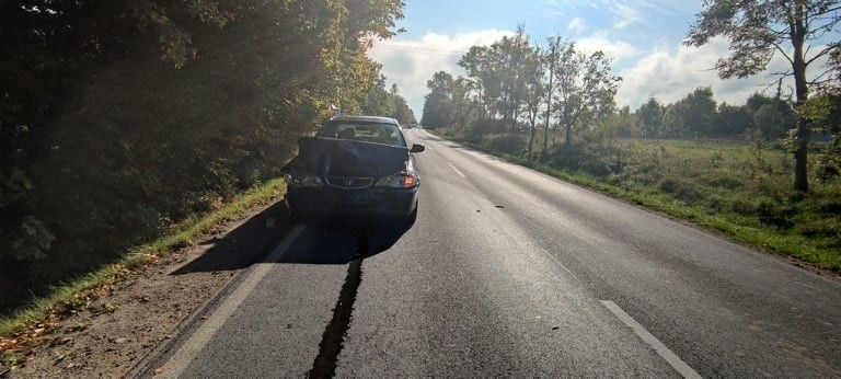 Zderzenie dwóch samochodów w okolicach Mielna