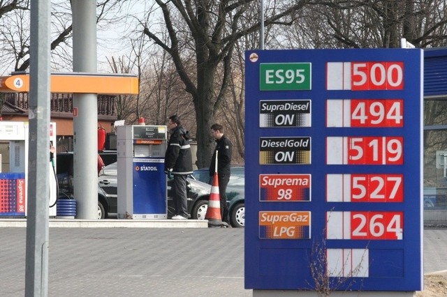 Na stacji Statoil w Słupsku wczoraj cena benzyny 95-oktanowej kosztowała równo pięć złotych.