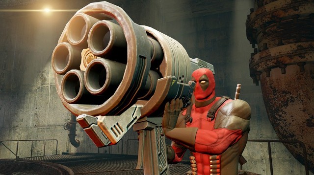 DeadpoolW Deadpool nie powinniście narzekać na brak oryginalnego uzbrojenia.