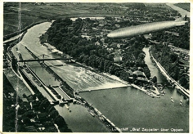 Sterowiec Graf Zeppelin nad Opolem