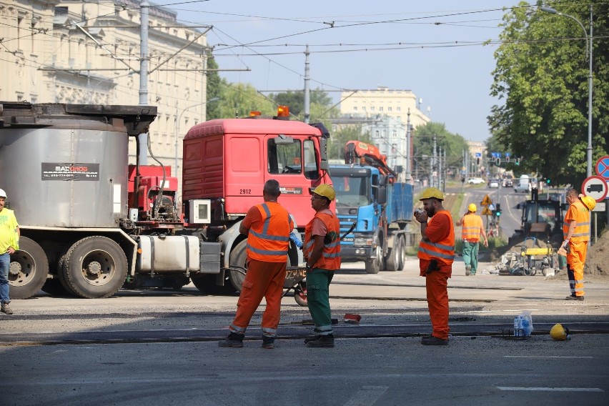 Korki w mieście. Zamknięte skrzyżowanie ul. Zachodniej i Ogrodowej 