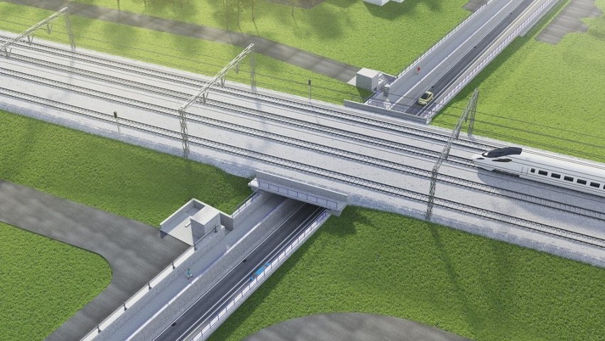 Przejazd z zaporami w Andrespolu zostanie zastąpiony przez wiadukt kolejowy i tunel dla ruchu kołowego i pieszego 