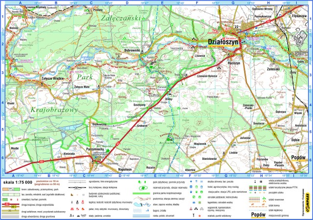 Mapa, na której oparto pierwsze 6 z 28 zadań, przedstawiała Wyżynę Wieluńską