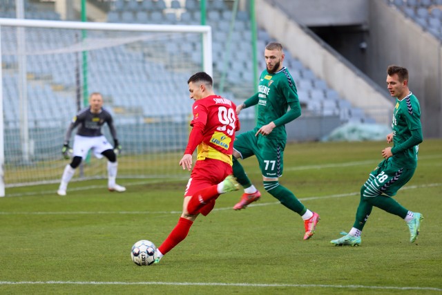 18.02.2022 r. Sparing: Korona Kielce - Zagłębie Sosnowiec 0:1.