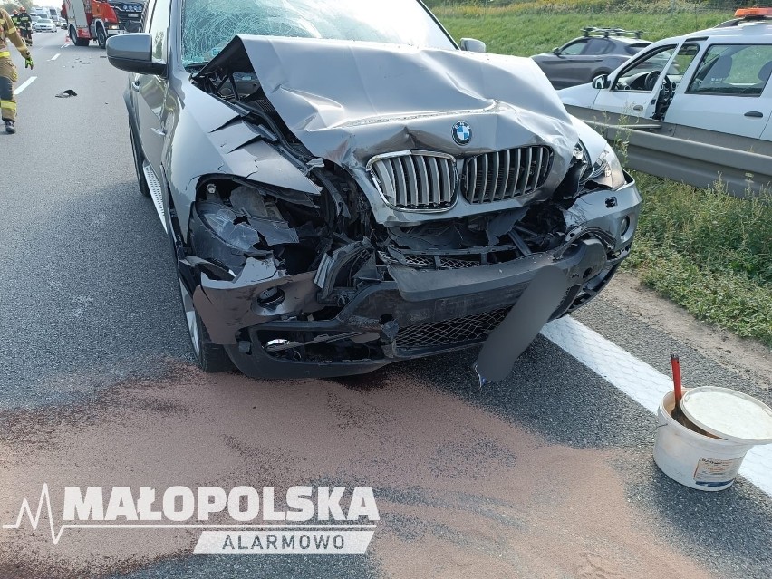 Kraków. Wypadek na A4. Rozbite dwa auta. Znów BMW