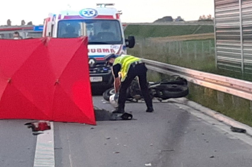 Śmiertelny wypadek motocyklisty na autostradzie A1....