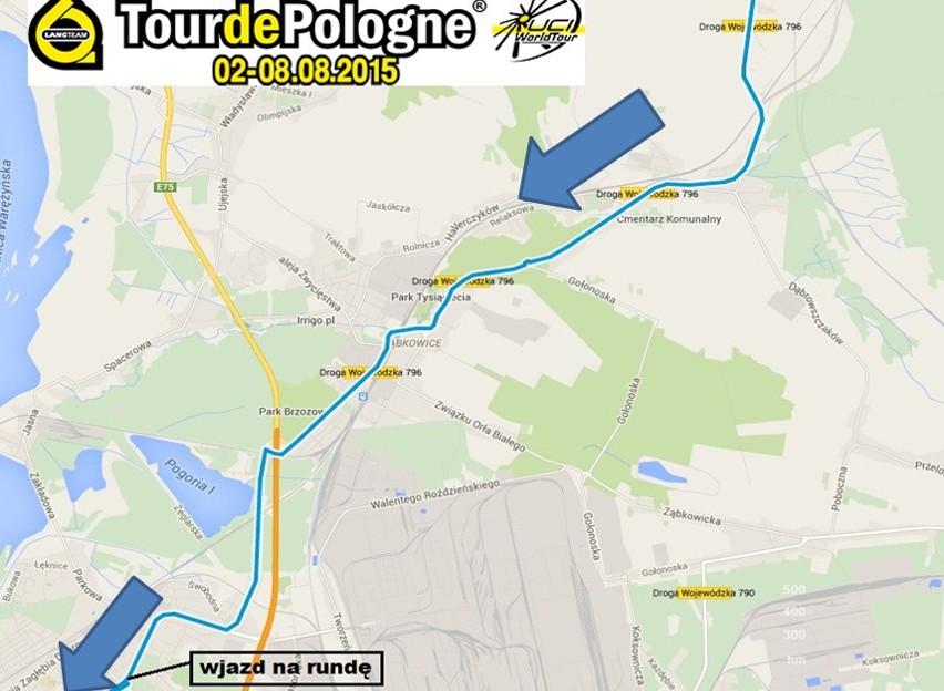 Tour de Pologne 2015 będzie finiszował w Dąbrowie Górniczej....