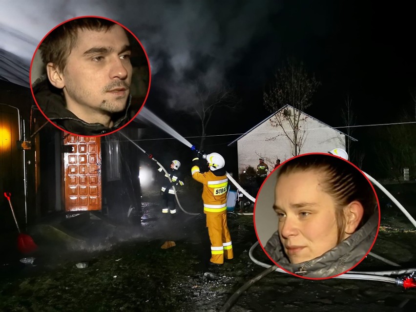 Młode małżeństwo z trójką małych dzieci z Rączyny straciło w pożarze dom. Trwa zbiórka pieniędzy [WIDEO]