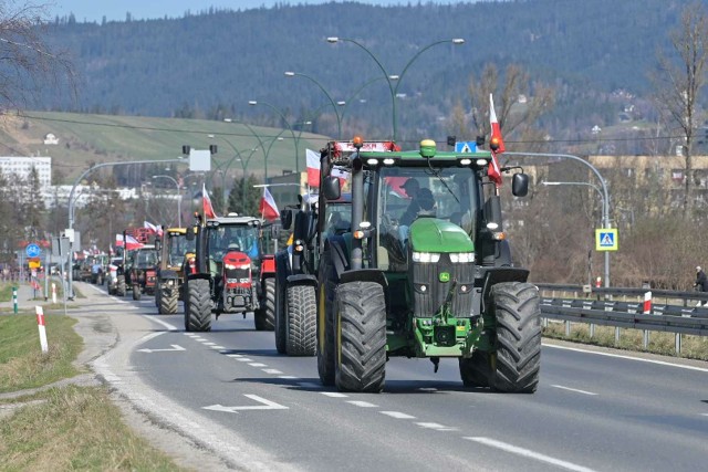 Protest rolników w Nowym Targu