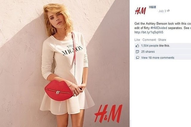 Ashley Benson dla H&M Divided (fot. screen z Facebook.com)