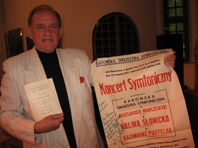 23 listopada 1964 roku  był właśnie koncert Radomskiej Orkiestry Symfonicznej pod dyrekcja Aleksandra Marczewskiego  &#8211; pokazuje afisz Andrzej Mędrzycki