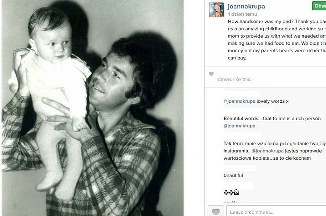 Joanna Krupa z tatą (fot. screen z Instagram.com)