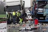 Wypadek tirów na autostradzie A4. Droga zablokowana [ZDJĘCIA]