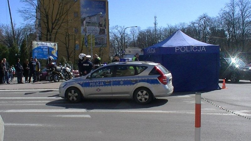 Białystok. Rondo Lussy. Wypadek