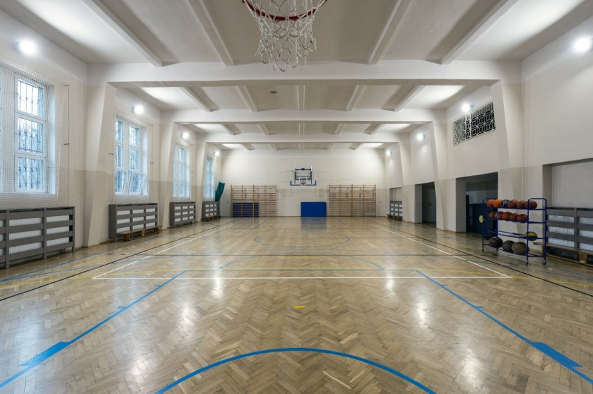 Sala gimnastyczna w Szkole Podstawowej nr 16