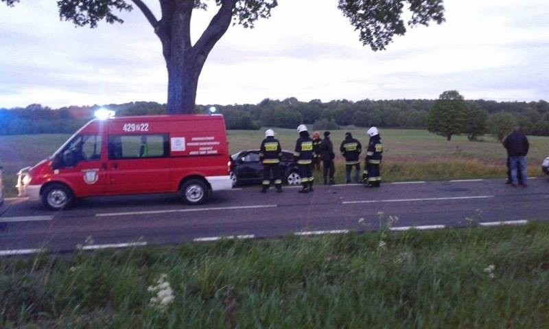 Wypadek koło Czaplinka.