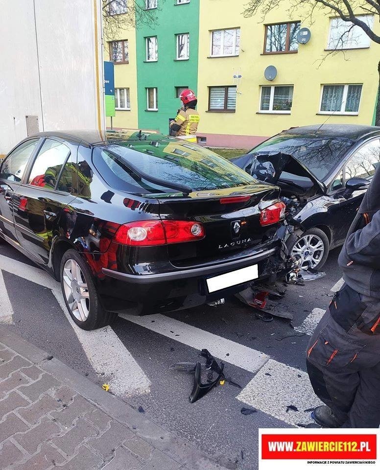 Wypadek w Zawierciu. Zderzyło się pięć samochodów...