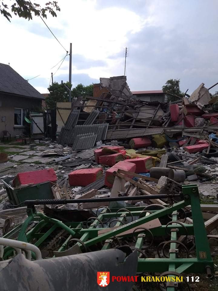 W Sułoszowej zawalił się dom po wybuchu gazu. Starsza kobieta znalazła się pod gruzami