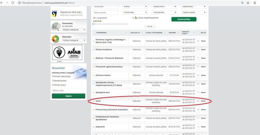 Do pracy przyjmę imama. Niezwykłe ogłoszenie w Urzędzie Pracy w Katowicach